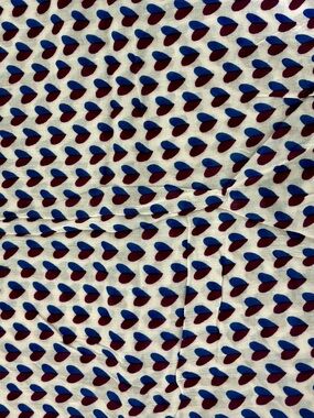 J. Crew Heart Print Scarf in Blue and Purple